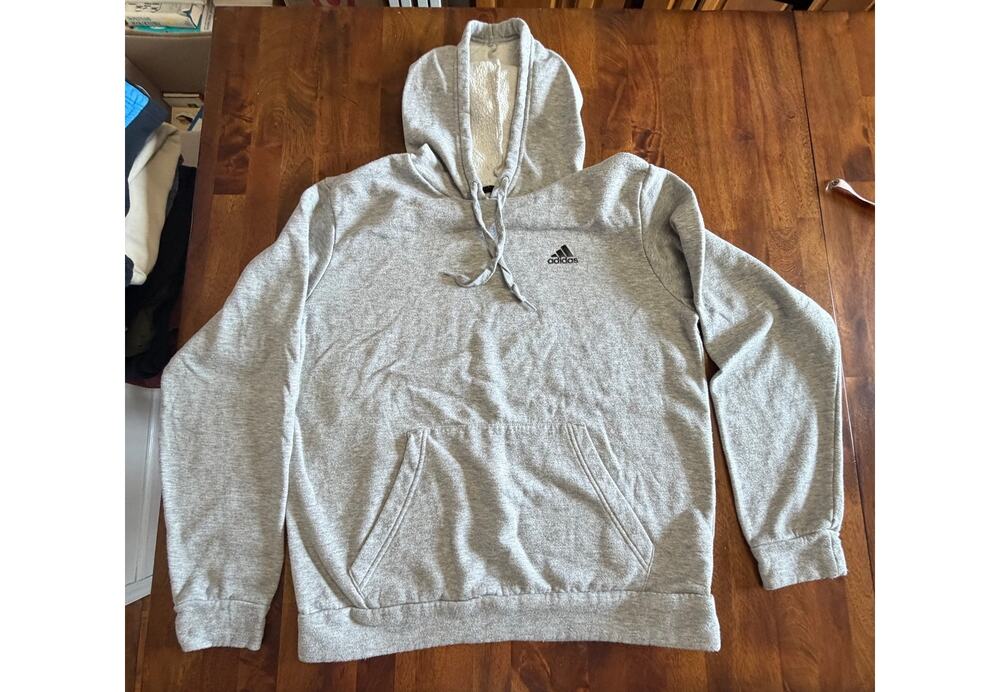 Adidas Golf Mens M Gray Pullover Hoodie Sweatshirt Logo Kangaroo Pocket